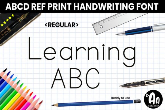 Abcd Ref Regular Font for Educational Crafts