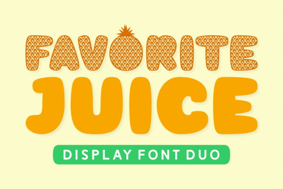 Favorite Juice Font: Editorial Design with Tropical Appeal