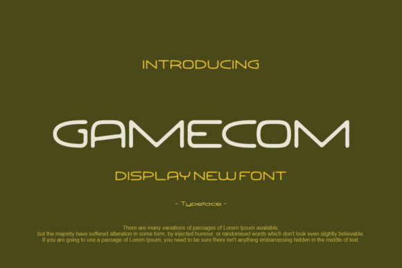 Gamecom Font: Modern Display Type for Makers