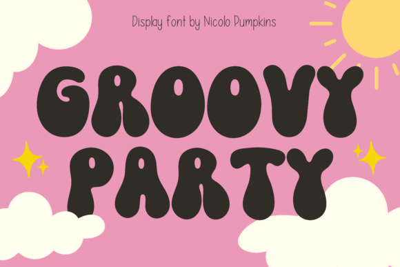 Groovy Party Font: A Retro Display Typeface for Editorial Design