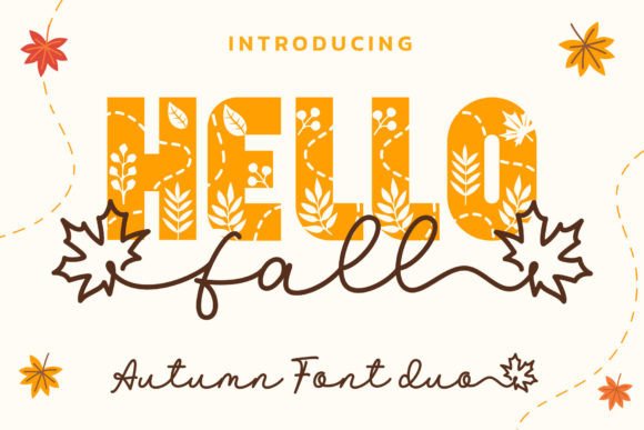Hello Fall Duo: An Editorial Font for Autumn Content