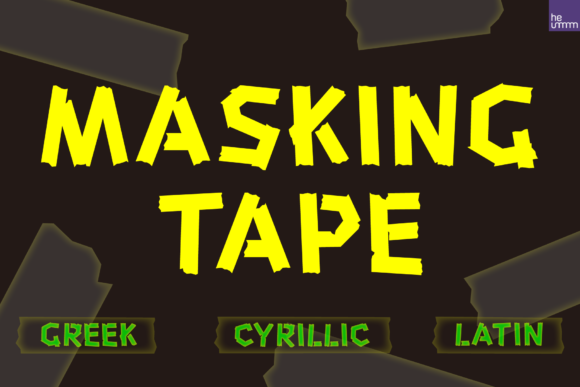 HU Masking Tape Font for Handmade Labels & Packaging
