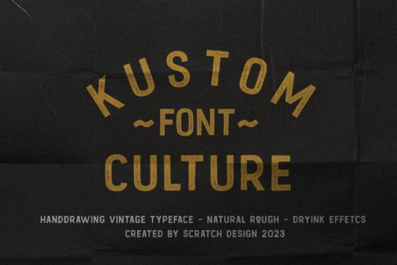Kustom Culture Font: Vintage Display Type for Digital Ads