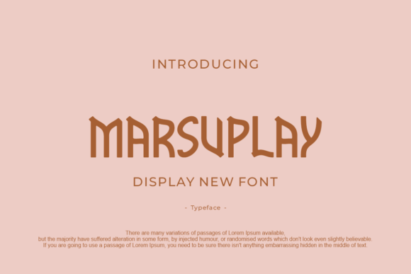 Marsuplay Font: Modern Display Type for Crafters