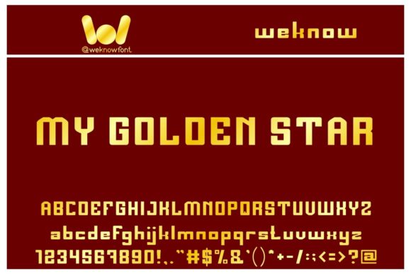 My Golden Star Font for Editorial Design