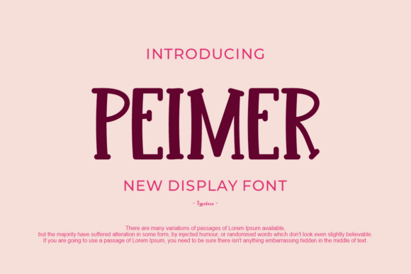 Peimer Font: Whimsical Typography for Editorial Design