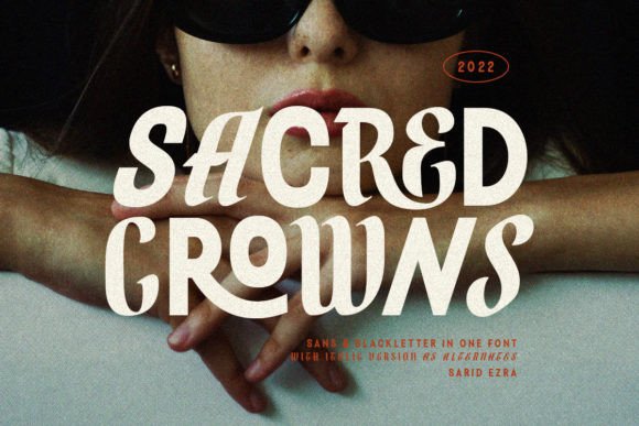Sacred Crowns Font: Modern Blackletter for Branding