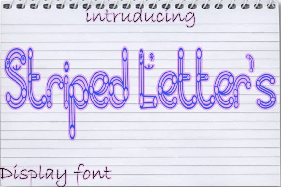 Striped Letters Font for Editorial Design